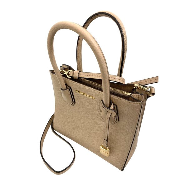 Michael Kors Mini Mercer Leather Crossbody & Tote Bag Nude EUC 8480 - Picture 11 of 16